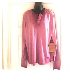 Pink/Burgundy ombré True Religion henley